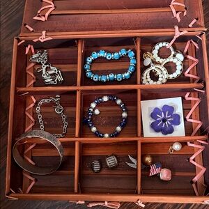 Assorted Jewelry Set with Blue and Silver Accents